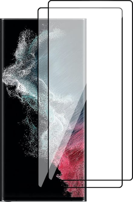 Screenprotector geschikt voor Samsung Galaxy S22 Ultra - PET Glasfolie Beschermglas Screen Protector - 2 Stuks