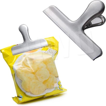 OWO - rvs klem clip voor chipszak - cornflakes - voedsel - eten - tas - verhoud