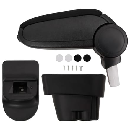 vidaXL Autoarmsteun 12x36x(33,5-48) cm ABS zwart