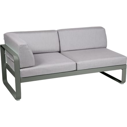 Fermob BELLEVIE hoekmodule links - 48 rozemarijn mat - 79 Flanelgrijs