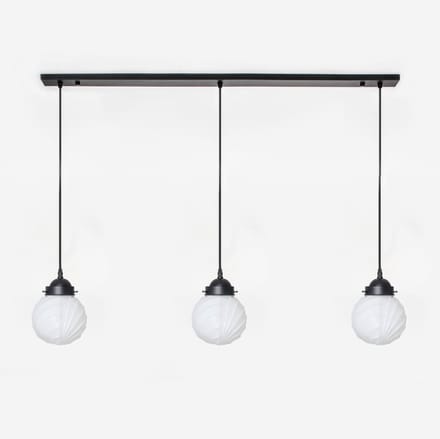 3 x Swingbulb lampen aan plafondbalk Moonlight - Art Deco Trade