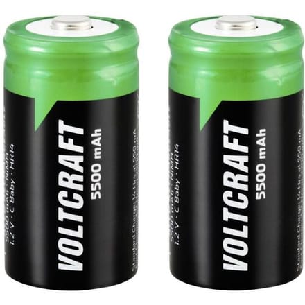 Oplaadbare C batterij (baby) VOLTCRAFT HR14 NiMH 1.2 V 5500 mAh 2 stuk(s)