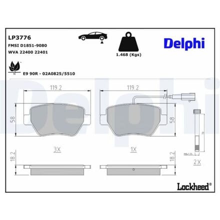 Remblokset DELPHI LP3776