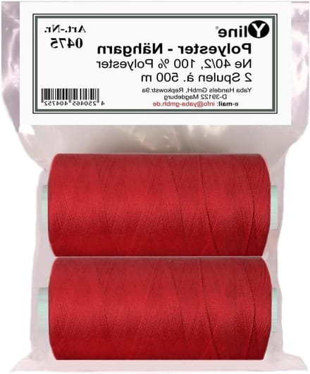 Naaigaren Polyester - Naaimachine Garen - Kleding Maken - Scheurvast Kleurvast - 1000 Meter - Robijnrood