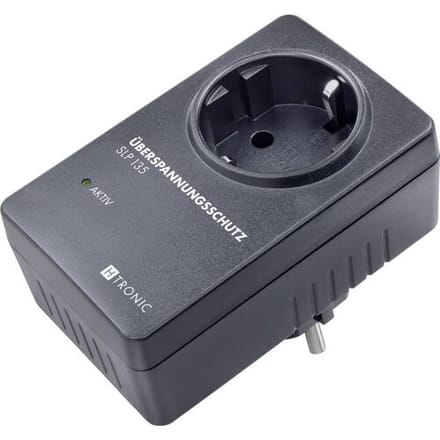 H-Tronic 1114790 Overspanningsbeveiliging tussenstekker Zwart