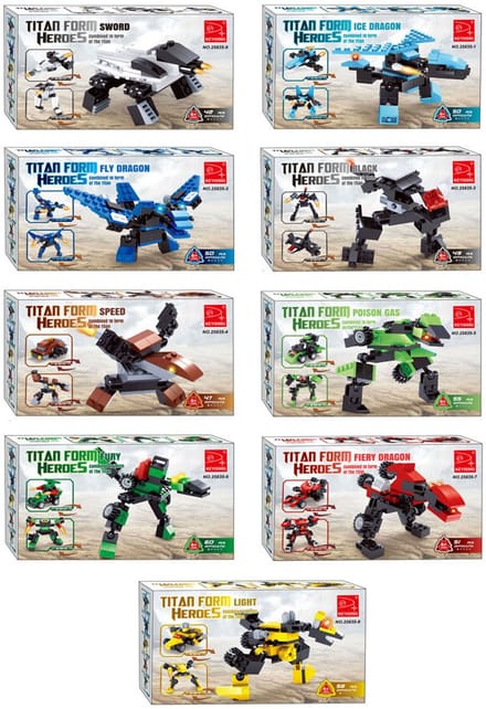 Titans Robot Bouwblokjes Bouwset 3-in-1