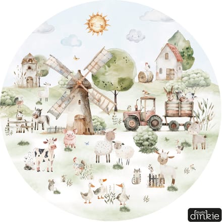 Studio Dinkie | Muurcirkel Boerderij | Babykamer | Kinderkamer | Decoratie