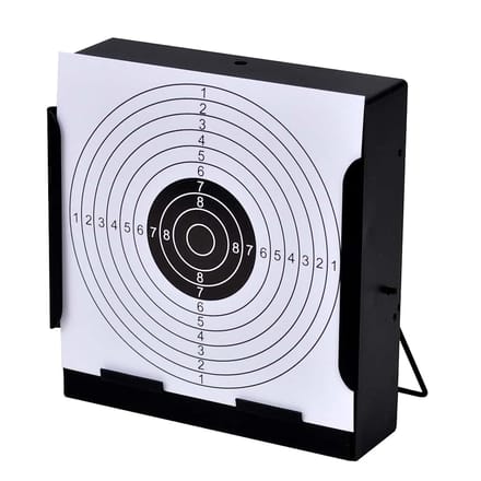 vidaXL Schietkast vierkant met 100 papieren targets 14 cm