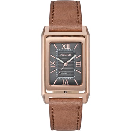 Heritor Automatic Esteban Horloge met Leren Band