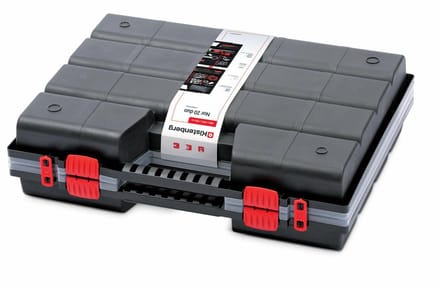 Kistenberg NOR Duo - Gereedschapsorganizer - Dubbele Opslag - Ergonomische Handgreep - Transparante Deksel
