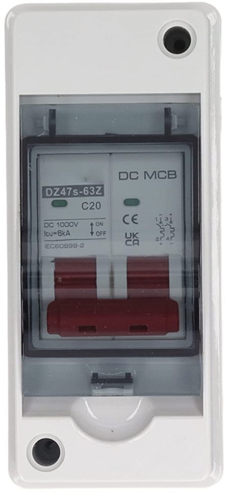 Waterdichte DC scheidingsschakelaar 20A voor zonne-energie systemen - IP65 overspanningsbeveiliging