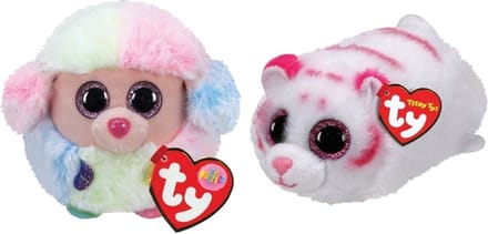 Ty - Knuffel - Teeny Puffies - Rainbow Poodle & Tabor Tiger