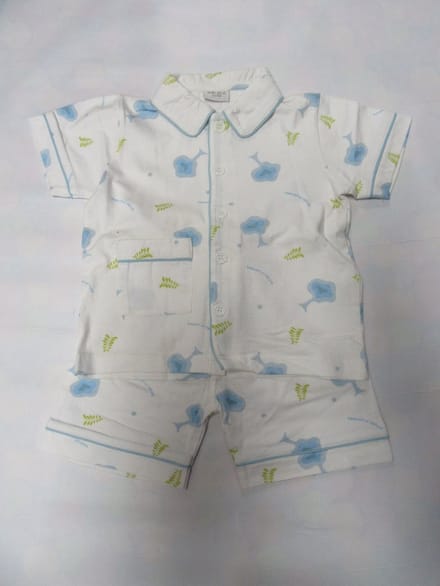 Wiplala - Pyjama zomer - Unie - wit - volleig open - 4 jaar 104