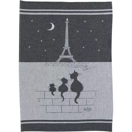 Jacquard theedoek katten Eiffel-toren Winkler