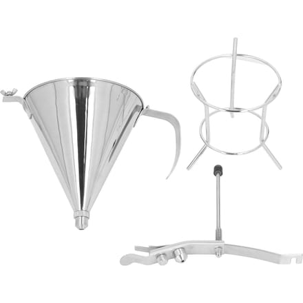 Entonnoir à Confiserie avec Support en Acier Inoxydable Entonnoir de Cuisson Outil de Décoration de Gâteau pour la Maison L white
