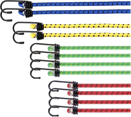 Bagagespanner Set - Spanbanden Elastiek - Kamperen Auto Fiets - 40 Delig Allround - Verschillende Lengtes - Meerkleurig