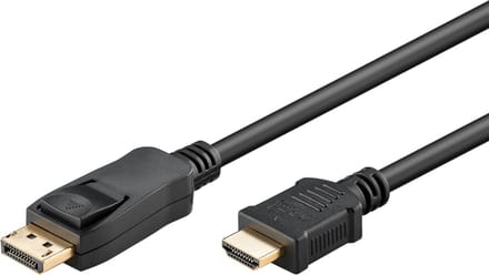 Goobay DisplayPort naar HDMI kabel, 4K/60 Hz, 18 Gbit/s, 2 m, zwart