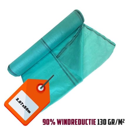 Topprotect Groen Steigernet - 130gr/m² - 90% Windreductie - 3.07x50m