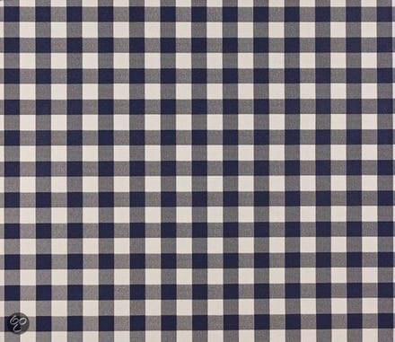 Dutch Wallcoverings Papierbehang - Ruitje - Delfts blauw