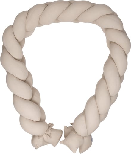 MamaLoes Soft Cotton Ecru 210 cm Braided Bedbumper