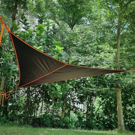 Driehoek Hangmat - Kampeer Hangmat - Buiten Ontspannen - Driehoekige Vorm - 4 Meter - Grijs