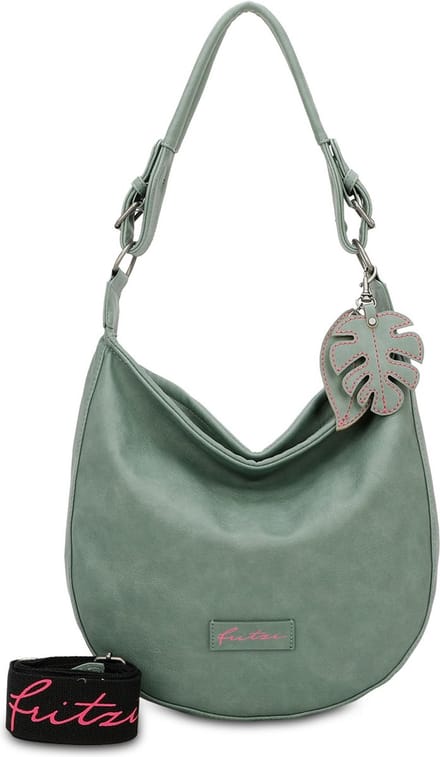 Fritzi aus Preußen Schoudertas Eco Hobo Bag Leaf Groene