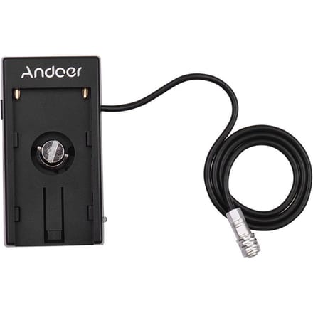 Camera DV-batterijvoeding Mount Plate Adapter voor Blackmagic Cinema Pocket Camera BMPCC Straight Wire zwart