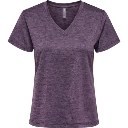 ONLY PLAY CURVY CORE VN SS REG TEE CUR Plum Perfect Melange 15336147 plum per