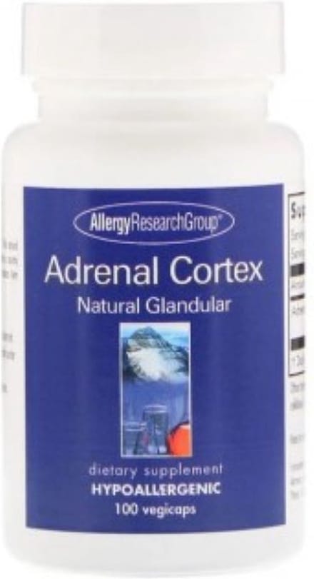 Adrenal Cortex Natural Glandular 100 veggiecaps Allergy Research Group