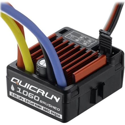 Hobbywing QuicRun 1060 T-Stecker Brushed rijregelaar voor RC auto Belastbaarheid (max.): 360 A