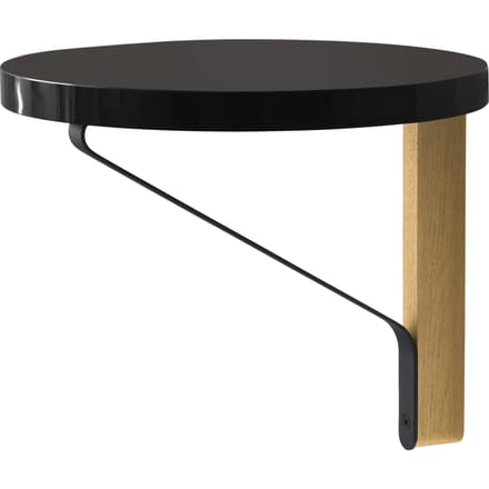 Artek - Kaari wandplank rond - linoleum zwart