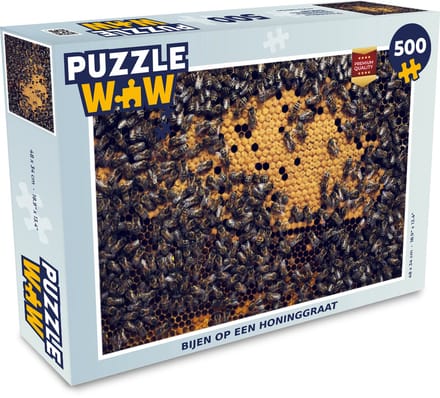 Puzzel bijen op een honinggraat - Legpuzzel - Puzzel 500 stukjes