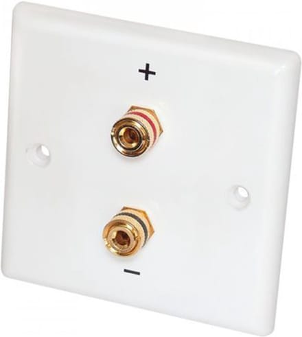 Dynavox Luispreker wandplaat - 1-voudig - Verguld - 85x85mm - Wit