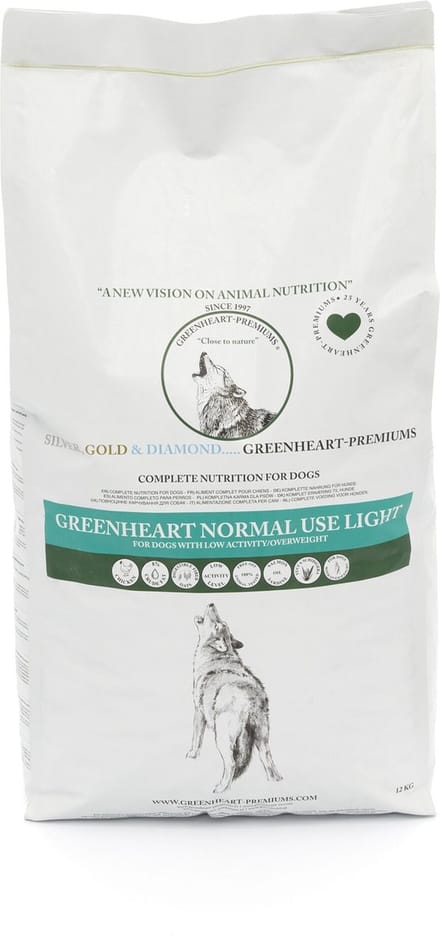 Greenheart hondenvoer Normal Use Light 12 kg - Hond