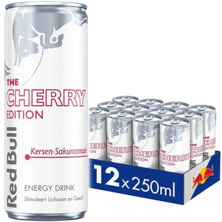 Red Bull - The Cherry Edition - Smaak met kers - 12 x 250 ml - Tray