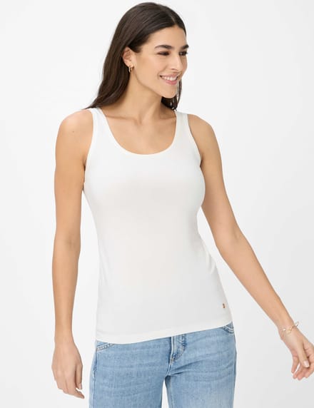 Brax Dames Top  Style SILVY offwhite, crèmewit, maat 36