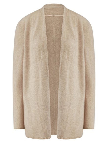 Lang vest 75% kasjmier Van include beige