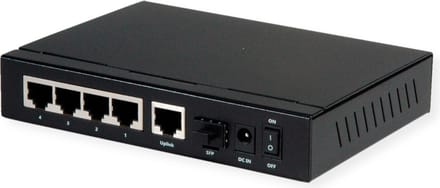 ROLINE Gigabit Ethernet Switch 6 poorten (5x 10/100/1000 + 1x SFP, 4x PoE+)