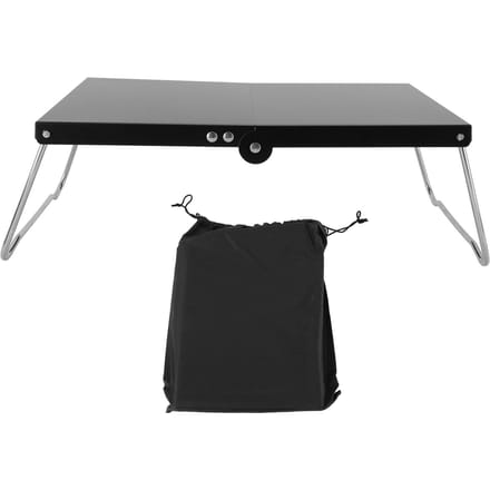 Table de camping pliante en acier inoxydable, mini table de plage portable, table d'appoint de camping pour l'extérieur gray
