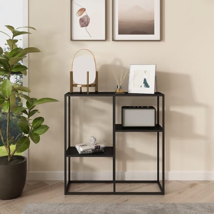 Console tafel Strömstad sidetable 80x80x26 cm zwart mat