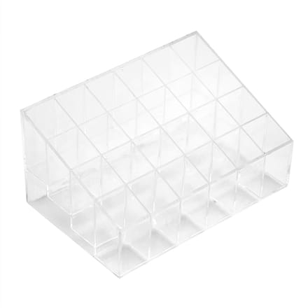 Transparante 24 Vakken Lippenstift Houder Organizer Display Standaard Nagellak Make-up Opbergdoos white