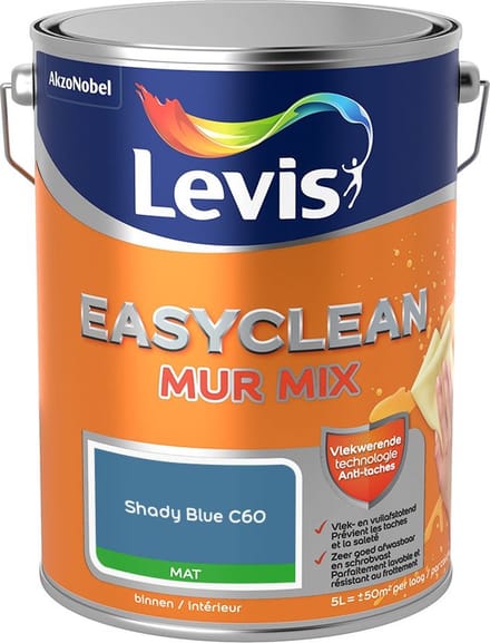 Levis - Easyclean Mur Mat Mix - Shady Blue C60 - Mengverf - 5 L
