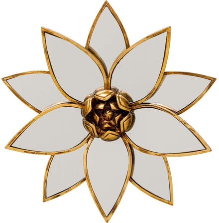 Wanddecoratie spiegel lotus Ø32cm Kare Design