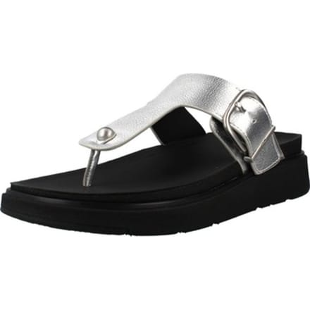 Fitflop Gen-FF gesp sandalen in zilver leer