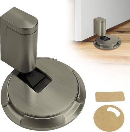 Deurstopper Vloer - Magnetische Deurwig - Binnen en Buiten - Vloermontage Zink - Brons