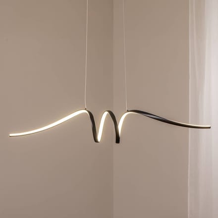 Milagro Lighting LED hanglamp Loop, metaal, zwart-chroom, 4.000 K