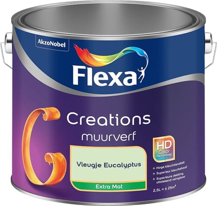 Flexa - Creations Muurverf Extra Mat - Vleugje Eucalyptus - Mengverf - 2,5 L