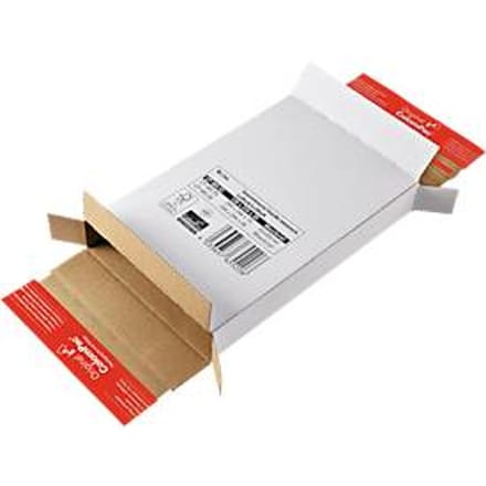 ColomPac Versandkarton Kurierpaket, für Maxibrief, weiß mit doppeltem Selbstklebeverschluss, flache Anlieferung, - 20 S