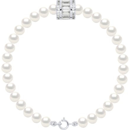 Armband Rij van Echte Gekweekte Zoetwaterparels Semi Rond 5-6 mm