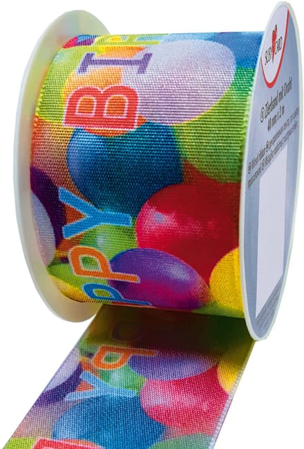 SUSY CARD geschenklint / cadeaulint op rol 'Luchtballonnen'